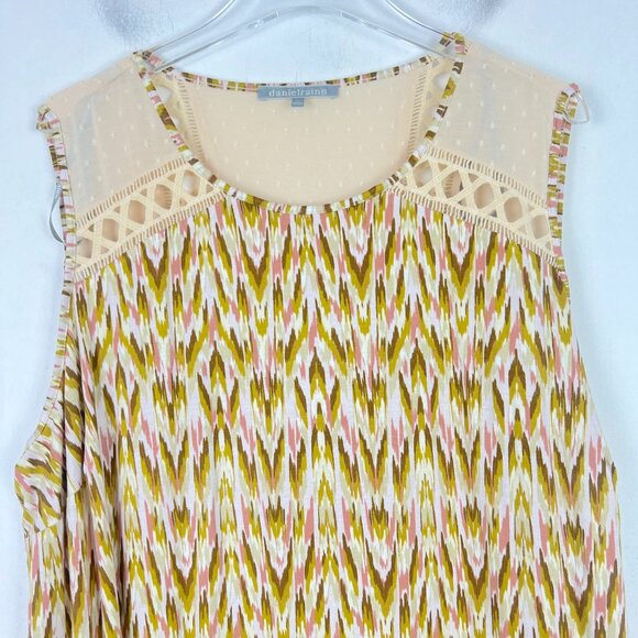 NWOT Daniel Rainn Abstract Print Sleeveless Top Plus Size 3X NEW - Picture 2 of 9